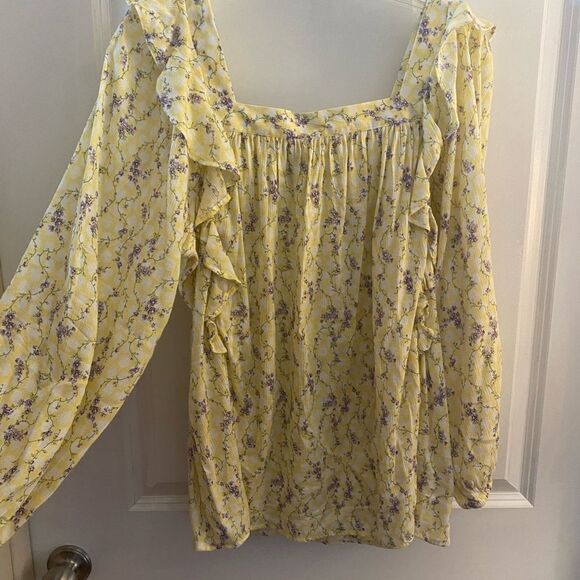 Chaps by Ralph Lauren Floral Blouse Sz XL - Picture 1 of 5